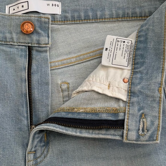 AYR The Sugar Jeans Straight Leg High Rise Light Wash Size 30 - Picture 8 of 10